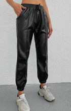 Load image into Gallery viewer, Fifi faux leather track bottoms 🖤