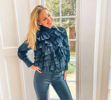Load image into Gallery viewer, Janny Black Ruffle Blouse