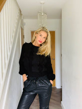 Load image into Gallery viewer, Fifi faux leather track bottoms 🖤
