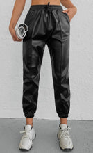 Load image into Gallery viewer, Fifi faux leather track bottoms 🖤