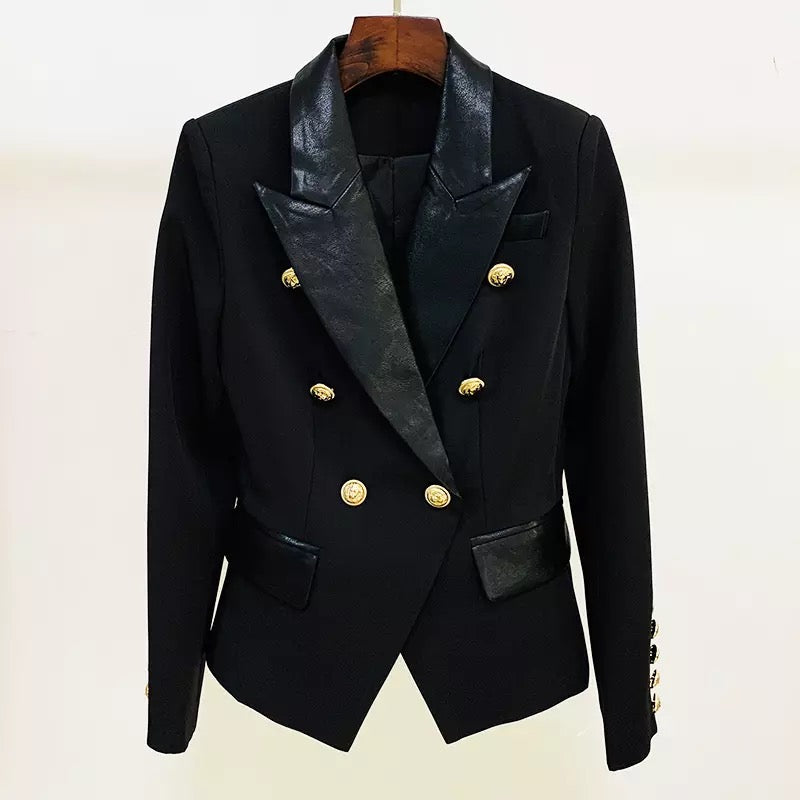 Gee's Leather Collared Blazer (Pre Order)